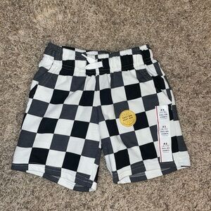 Cat & Jack Black and White Checkerboard Shorts